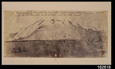 View of the Troy excavations seen from the West by Heinrich Schliemann